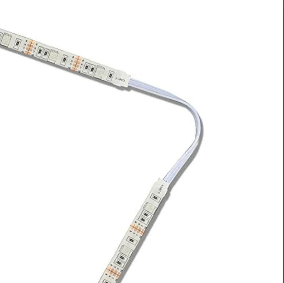 5 metre colour changing LED strip with remote control showing multiple colour options