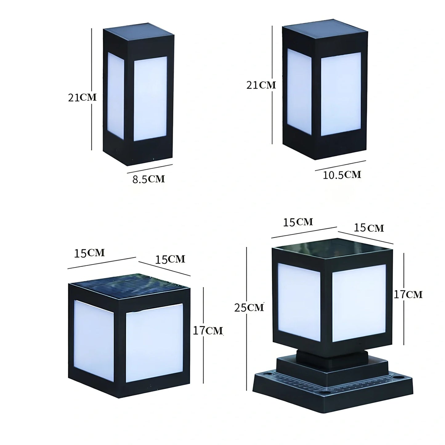 Solar-powered garden lights with waterproof LED illumination for outdoor spaces
