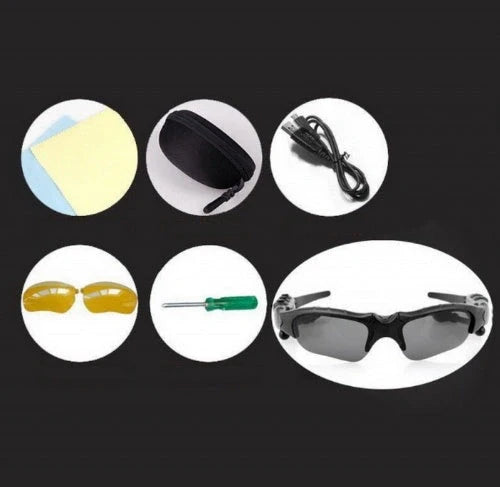 Bluetooth 5.0 smart sunglasses with wireless headphones and high-definition polarized lenses