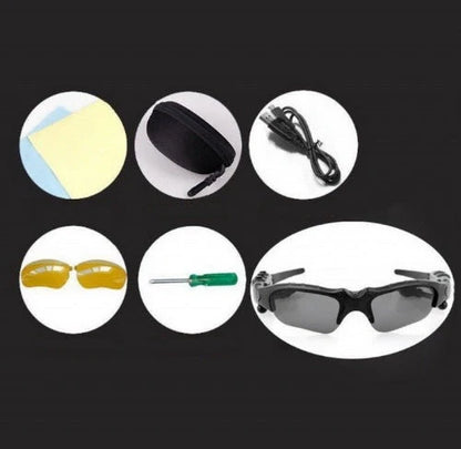 Bluetooth 5.0 smart sunglasses with wireless headphones and high-definition polarized lenses