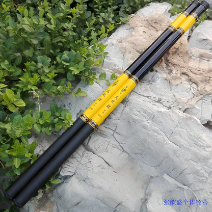 Dragon pattern carp fishing rod with FRP construction for stream fishing applications