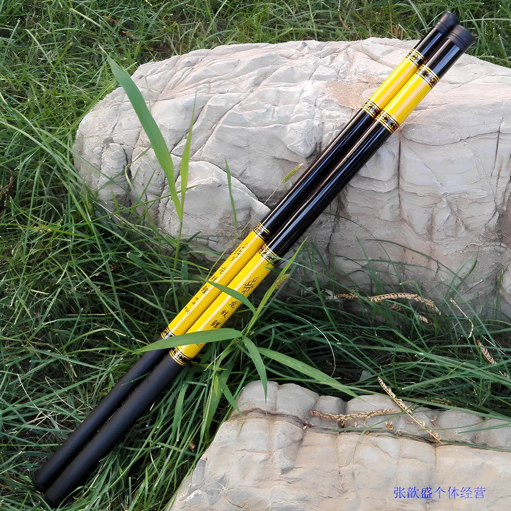 Dragon pattern carp fishing rod with FRP construction for stream fishing applications