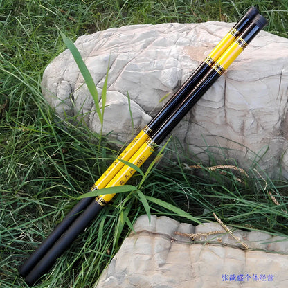 Dragon pattern carp fishing rod with FRP construction for stream fishing applications