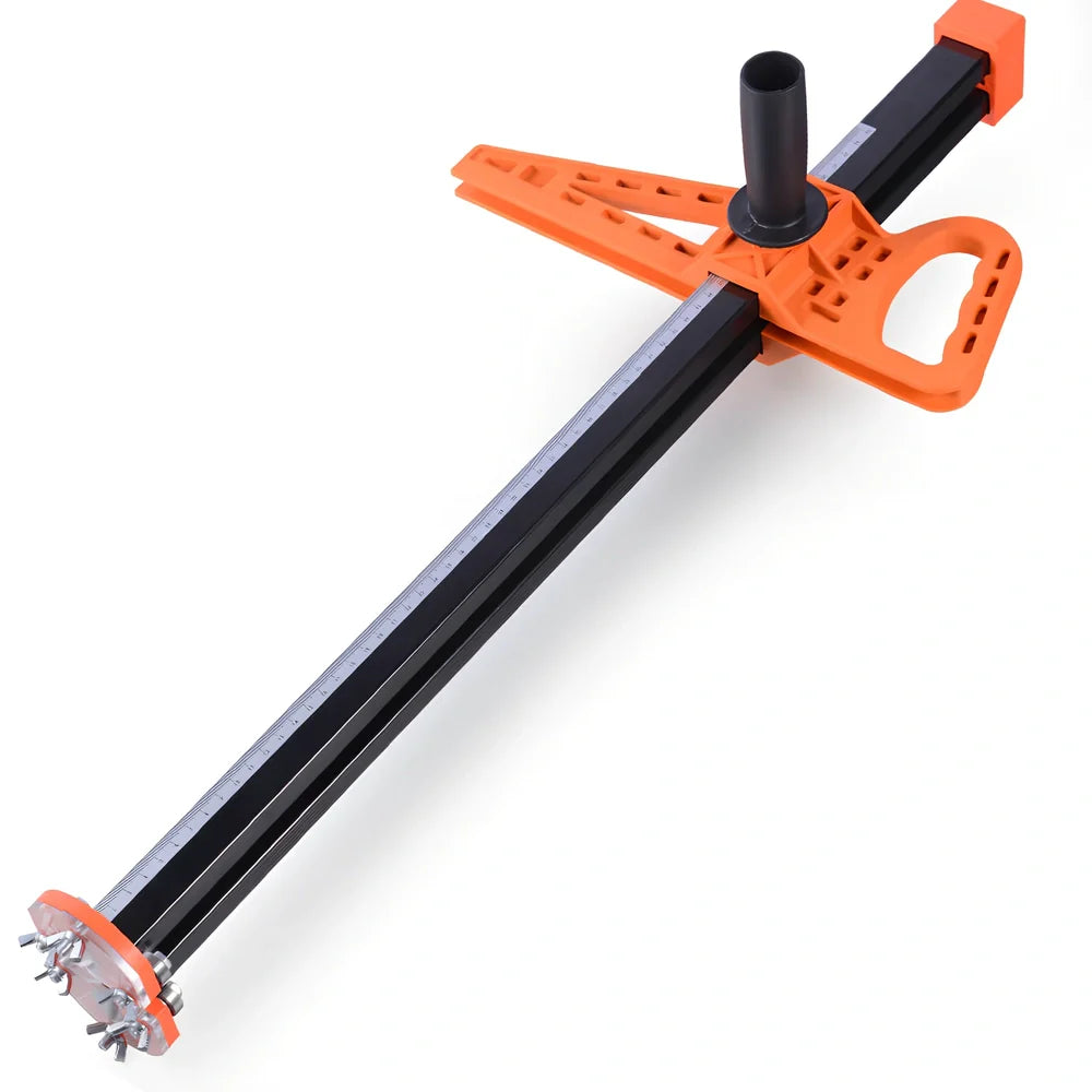 EasyRippertm Drywall Cutter in black, adjustable 2-60cm width, 72.5cm long with rubber grip and stainless frame