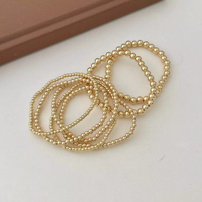 Light Luxury Minority Advanced Design Bracelet 7-piece Set in geometric shapes