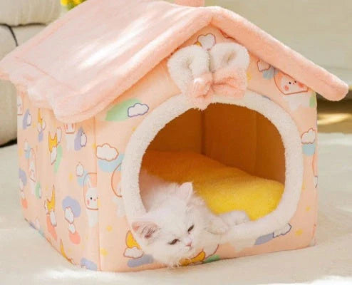 A cozy and comfortable pet bed with a self-warming fabric, durable non-slip base, and removable machine-washable cover