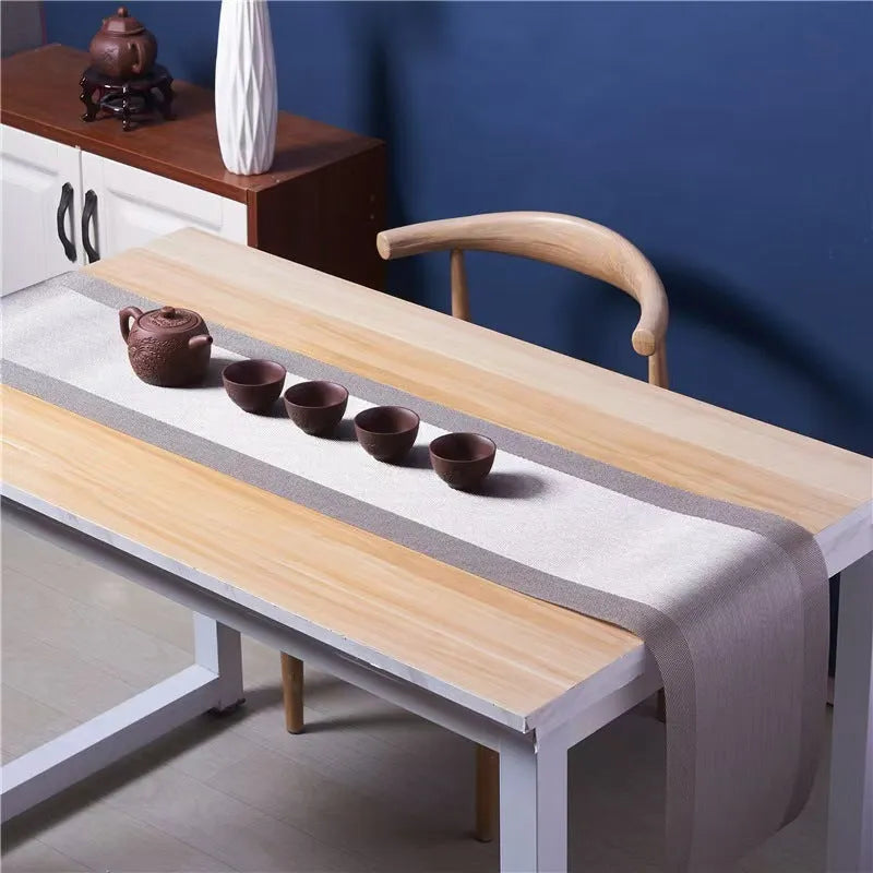 PVC kitchen sink mat with non-slip backing in gradient bamboo pattern, 30x180cm size