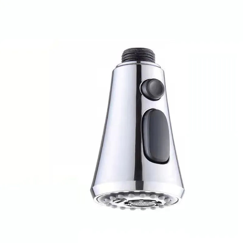 Universal pressurised kitchen faucet sprayer with 360-degree rotating head in matte black finish