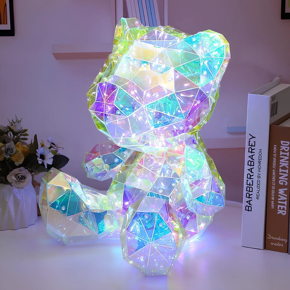 USB-powered Christmas decorations with magic glow bear and tree designs on dark background