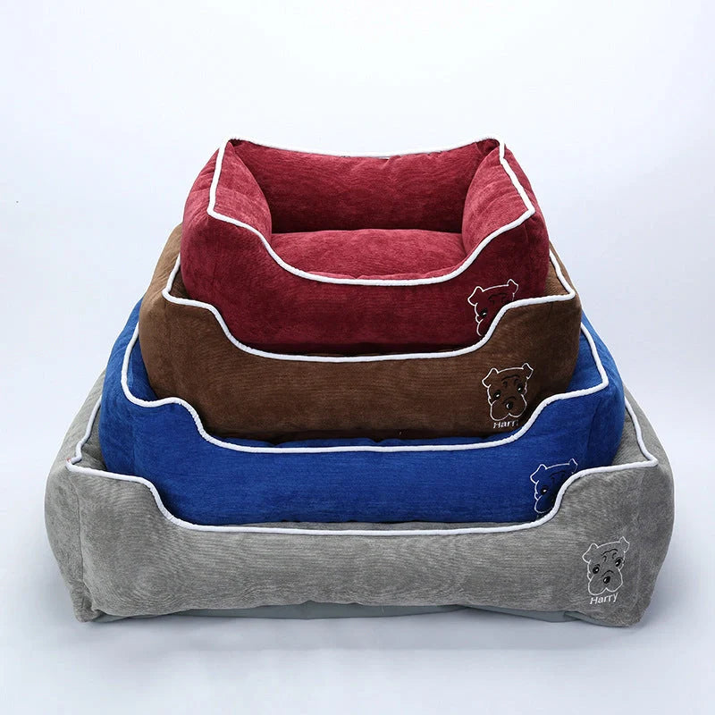Bite resistant corduroy pet kennel in various colors and sizes