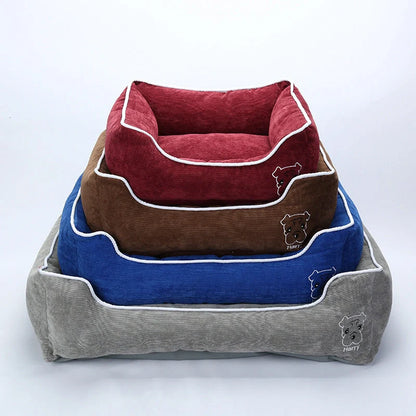 Bite resistant corduroy pet kennel in various colors and sizes