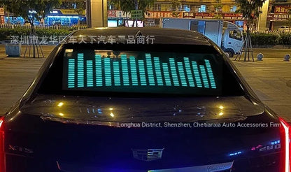 90cm by 25cm car voice control rhythm light with electroluminescent panel showing music-synchronised patterns