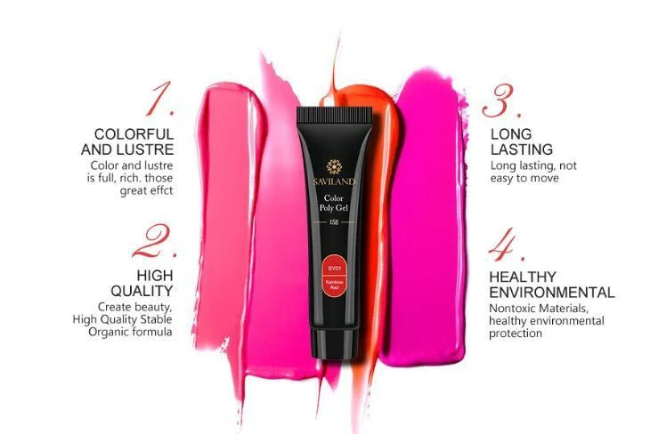 15g colored crystal nail extension glue with UV protection in various colors