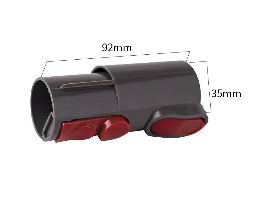 Deep grey pet grooming brush tool with vacuum cleaner attachment measuring 17x10cm