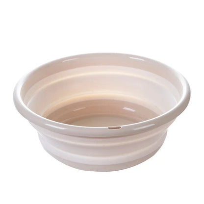 Collapsible outdoor laundry basin made of durable PP and TPR materials, available in various colors and sizes