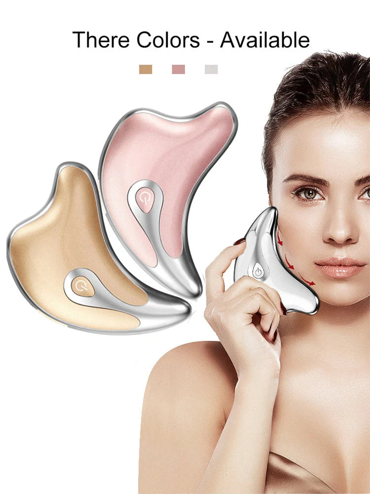 Electric Gua Sha Scraper with LED light for facial and body massage