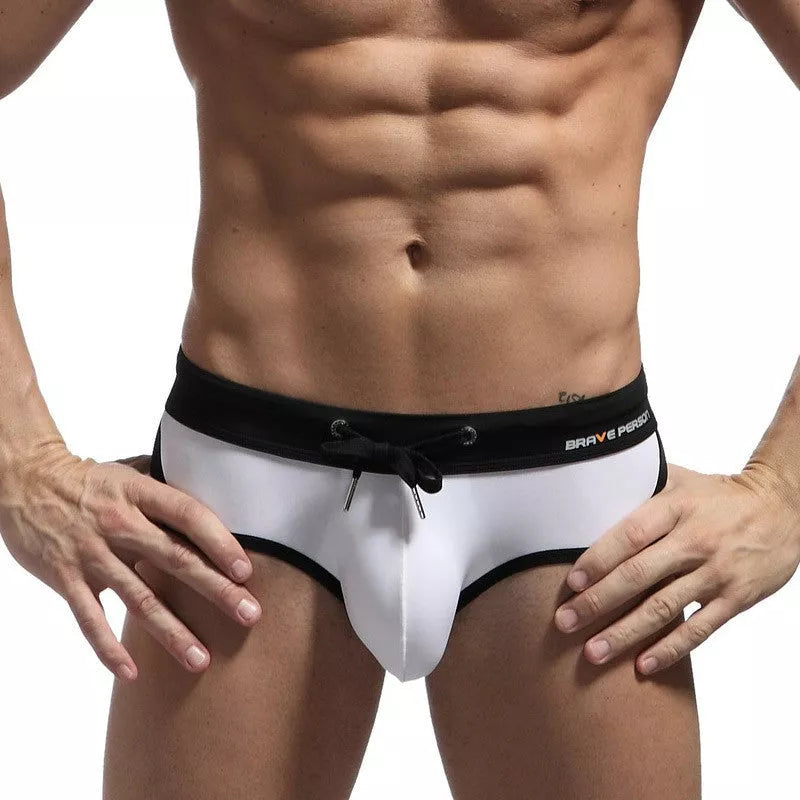 BRAVE PERSON men Swim briefs in various colors with hip lift design