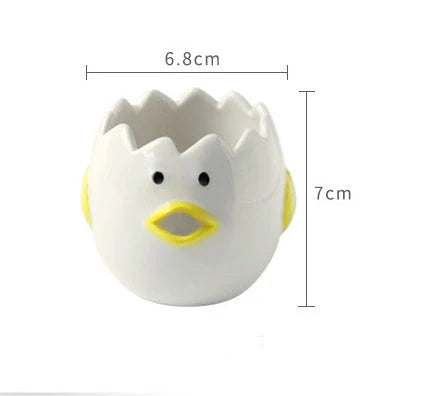 Hand-painted chicken ceramic egg white separator for kitchen use