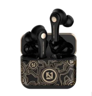 Black and white TWS wireless in-ear headphones with Bluetooth 5.0 and TYPE-C charging case