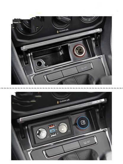 Volkswagen USB car charger with QC3.0 fast charging for Lavida, Bora and Weiling models