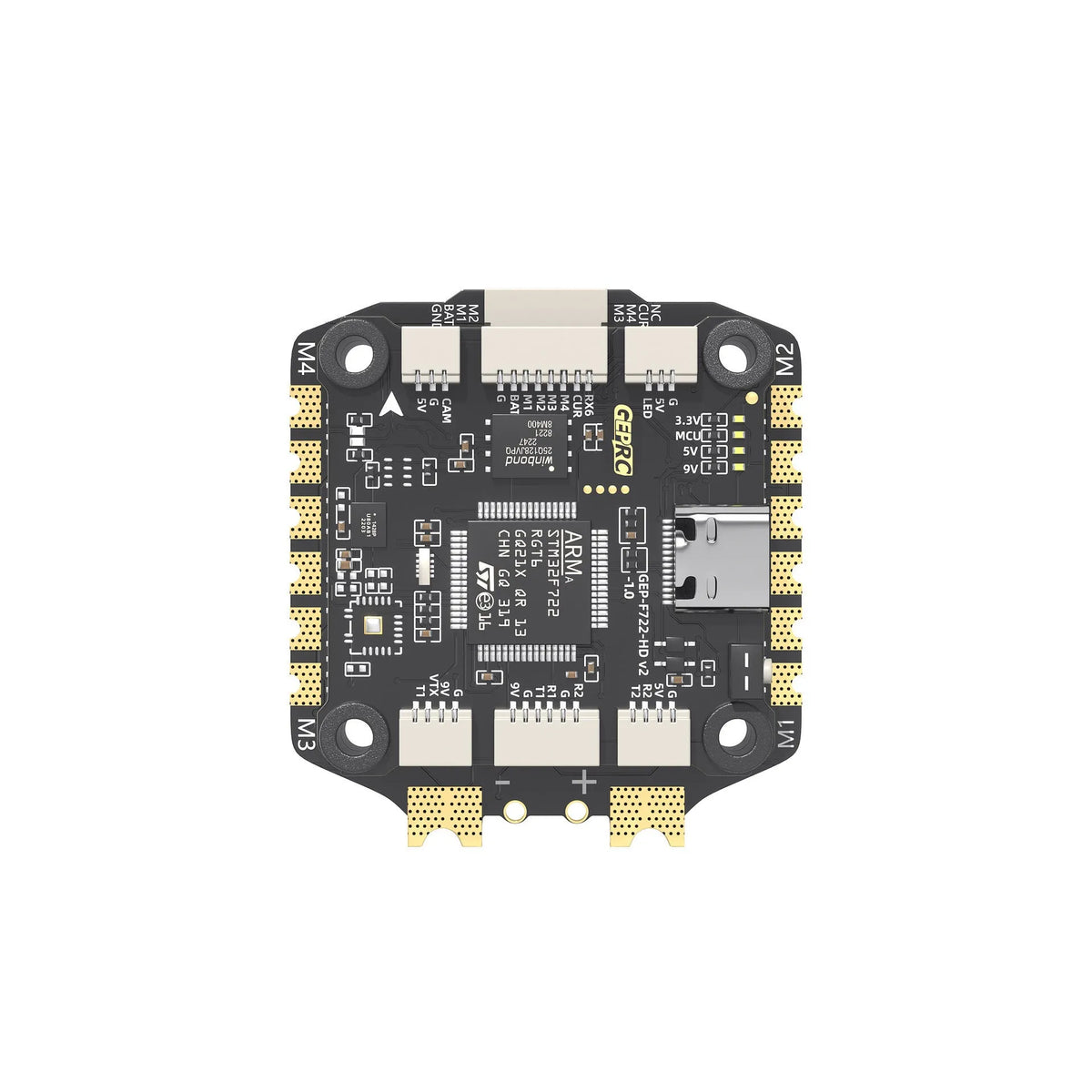 TAKER F722 BLS 60A V2 flying tower stack with flight control board, electric control board, XT60 power cord and M3 screws