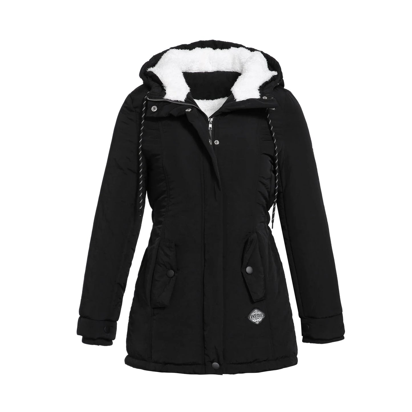 Stylish padded cotton clothing with leather accents in a variety of colors and sizes