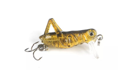 Hard bait grasshopper fishing lure in multiple colors for effective fishing