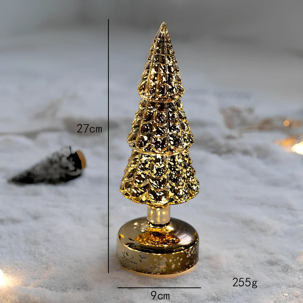 Cloth Christmas decoration models including battery-powered old man and tree for table and window use, 10-20cm height