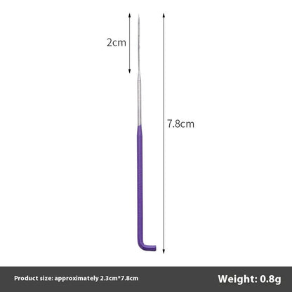 Wool felt stamp pin handicraft tool with oil-free needles in 9.0cm, 8.6cm and 7.8cm lengths and multiple needle types