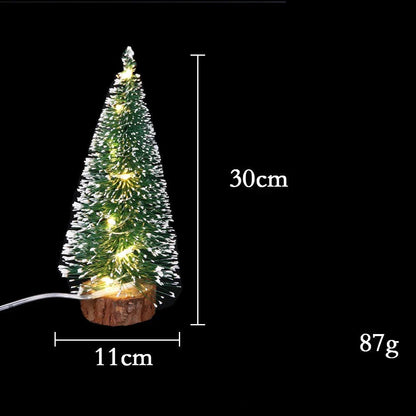 Festive Mini LED Christmas Tree with Warm Lights, Compact Holiday Decoration for Small Spaces and Tabletops