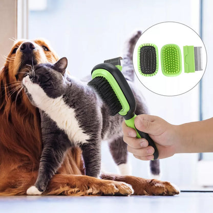 5-in-1 pet grooming comb set for cats and dogs with stainless steel tools