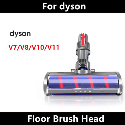 Dyson V7 to V11 compatible electric floor brush head with soft velvet rolling brush measuring 260mm