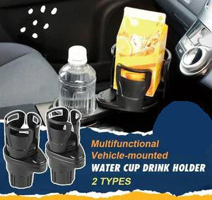 Versatile car organizer with rotating cup holder for storing coffee, sunglasses, and other everyday items in vehicle