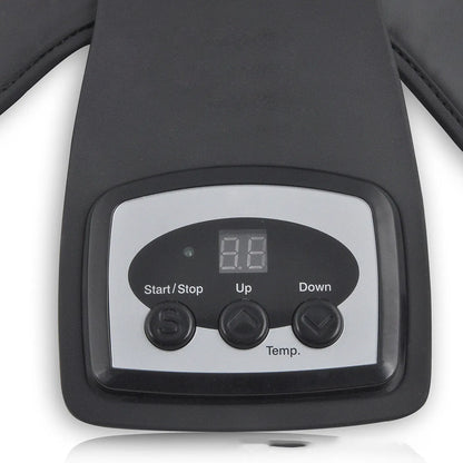 Infrared knee and shoulder warming massager unit with adjustable temperature dial and soft pads.