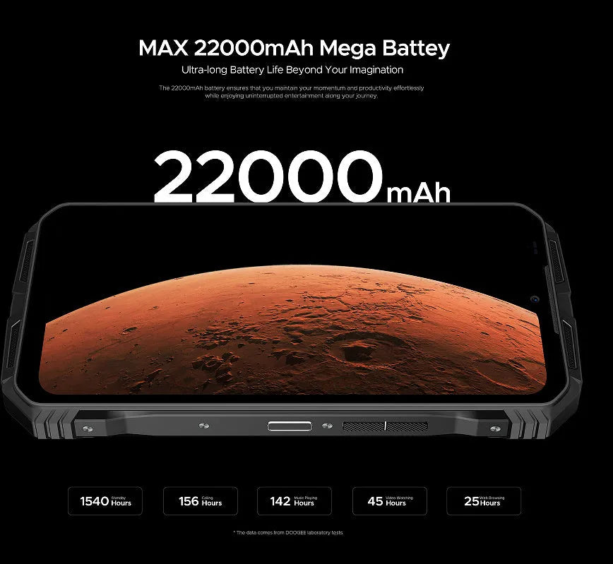 VMAX PRO mobile phone in black or grey colour, showing front view with charger and manual.