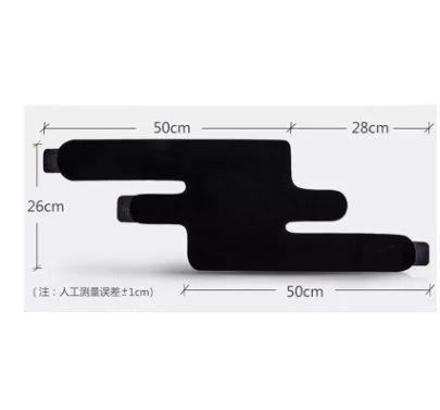 Black warm knee pads with double-sided heating for cold weather comfort