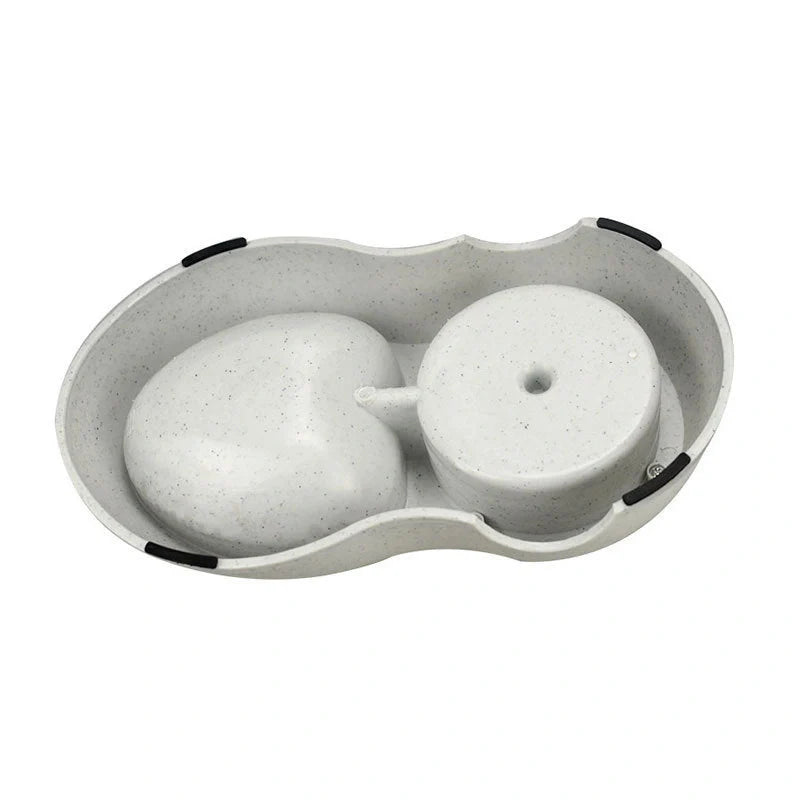 Automatic pet feeder and water dispenser for cats and dogs with large capacity and anti-overflow feature