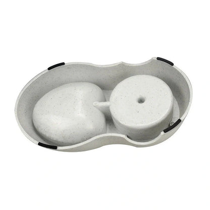 Automatic pet feeder and water dispenser for cats and dogs with large capacity and anti-overflow feature