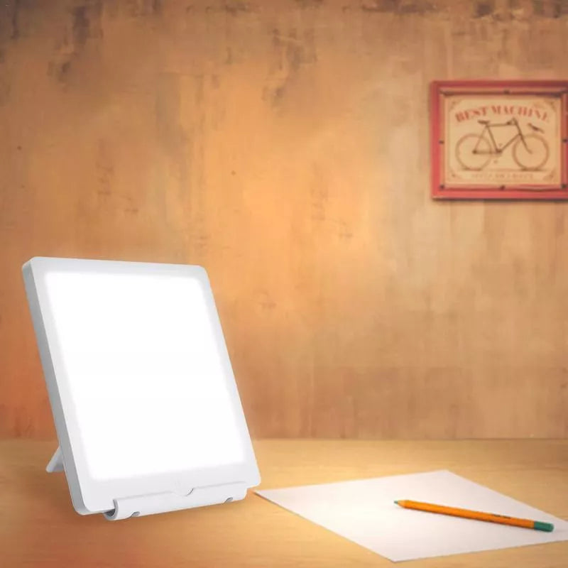 Solar Light Therapy Lamp with adjustable brightness settings for mood enhancement