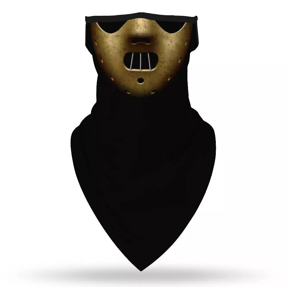 Printed Dustproof Bib Triangle Scarf in various designs for outdoor protection