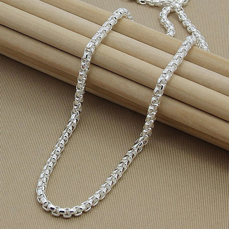 Elegant silver-plated round box necklace clasp for secure and stylish jewelry fastening