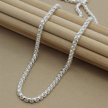 Elegant silver-plated round box necklace clasp for secure and stylish jewelry fastening