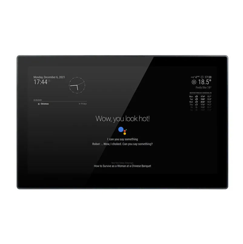 13.3-inch integrated computer voice assistant touch display with ABS housing and 12V power input
