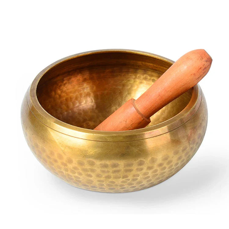Harmonious Tibetan Singing Bowl - Copper Meditation Bowl with Vibrant, Soothing Tone