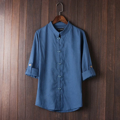 Men's vintage linen shirt in various colors and sizes for a stylish, comfortable look