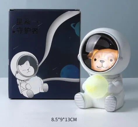 Starry sky animal night light in bear design with LED illumination and resin construction