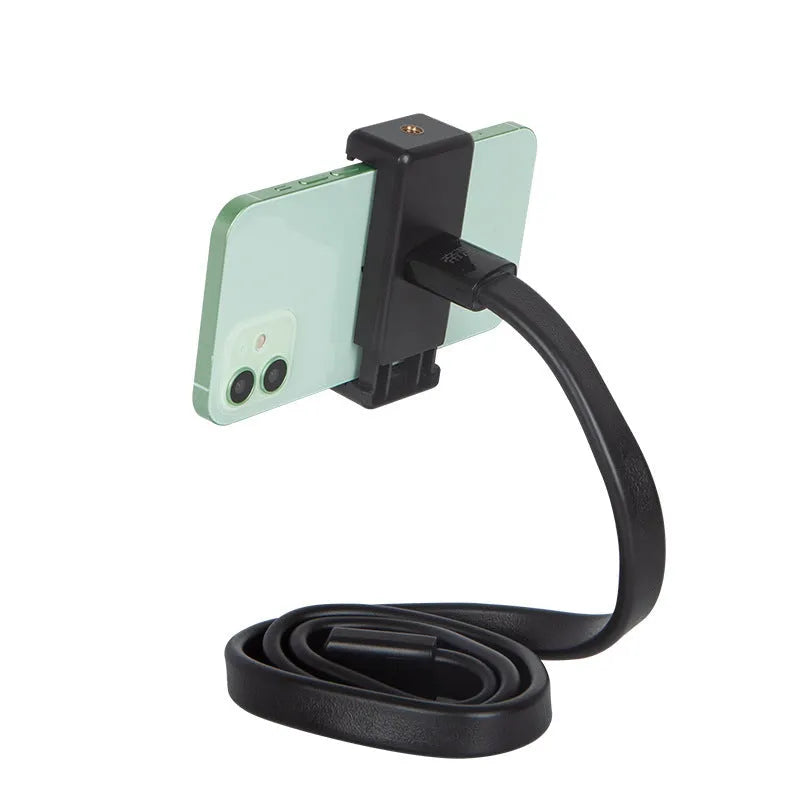 Flexible adjustable hose phone holder with aluminium core and silicone ABS cover for mobile device mounting