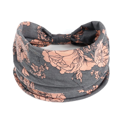 Bohemian cloth yoga sports headband with floral and polka dot patterns, available in multiple colours.