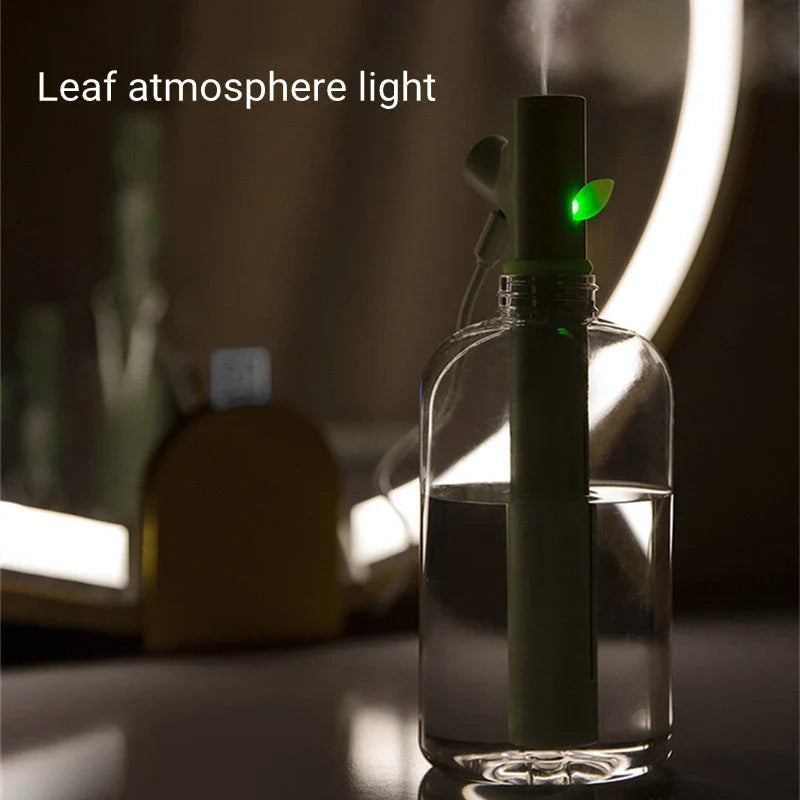 Compact portable USB humidifier with ultrasonic cool mist maker for home and office use