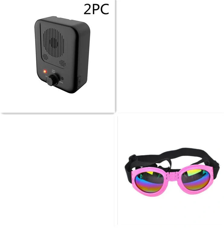 Ultrasonic anti-barking device for dogs with automatic 50-foot detection, suitable for outdoor mounting